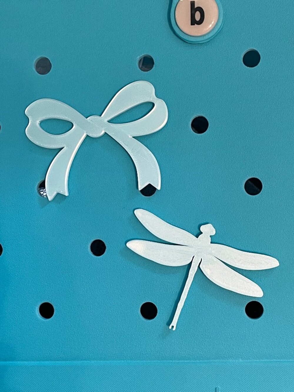 Bow and Dragonfly Bogg Charms-Bogg Charm Set-Bow Bogg Bit-Dragonfly Bogg Bit-New